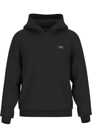Guess Sweatshirts & Hoodies, Heren, Zwart, L, Katoen, Hoodie met Logo Zak