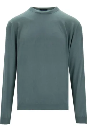 FAY Truien, Heren, Groen, M, Katoen, Rondgebreide trui