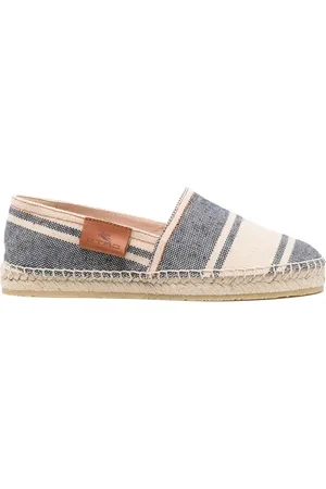 Etro Schoenen, Dames, Blauw, 37 EU, Katoen, Blauw Gestreepte Canvas Espadrilles