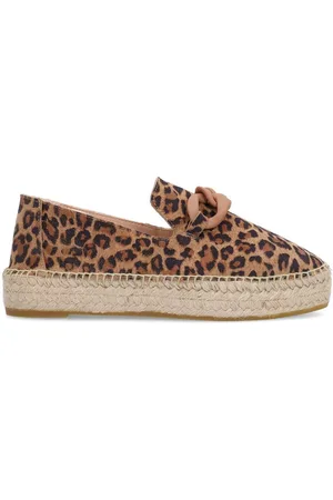 Manfield Schoenen, Dames, , 37 EU, Espadrilles met Luipaardprint en Veloursuede