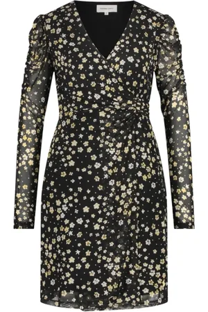 Fabienne Chapot Kleedjes, Dames, Zwart, L, Leer, Flake Jurk