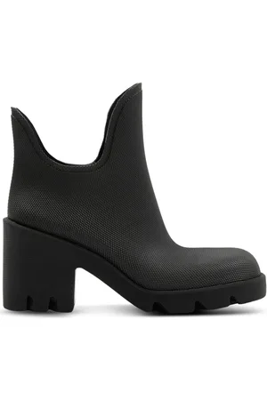 Burberry Schoenen, Dames, Zwart, 40 EU, Leer, Heeled Boots