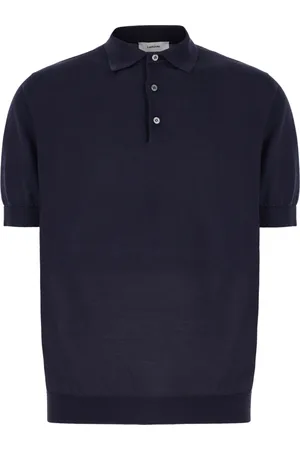 LARDINI Tops, Heren, Blauw, L, Katoen, Klassiek poloshirt