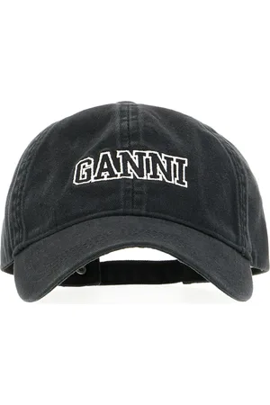 Ganni Accessoires, Dames, Zwart, ONE Size, Katoen, Katoenen Baseball Cap