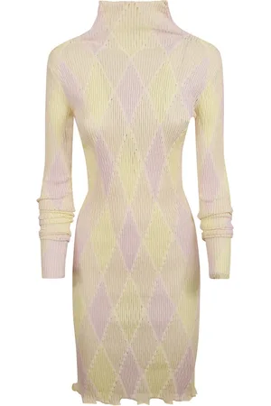 Burberry Kleedjes, Dames, Veelkleurig, M, Katoen, Gebreide Dagjurk
