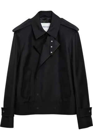 Burberry Jassen, Heren, Zwart, M, Double-Breasted Jas