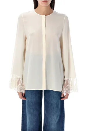 Chloé Blouses & Shirts, Dames, , S, Zijden Blouse Coconut Milk