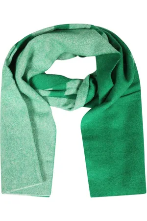 Les Deux Accessoires, Heren, Groen, ONE Size, Wol, Intarsia Wollen Sjaal
