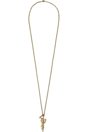 Vivienne Westwood Accessoires, Heren, Geel, ONE Size, Gouden Satyr Hanger Ketting Orb Motief