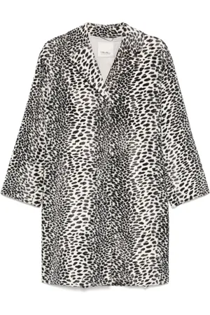 Max Mara Mantels, Dames, , S, Katoen, Luipaardprint Jas