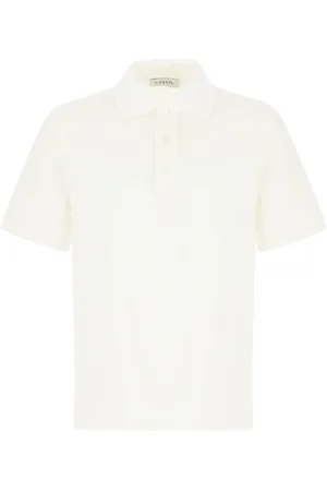 Lanvin Tops, Heren, Wit, M, Katoen, Klassiek poloshirt