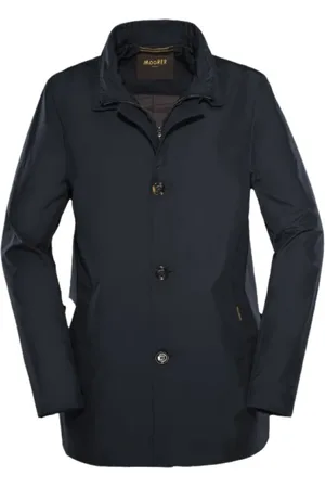 MOORER Mantels, Heren, Blauw, 6Xl, Single-Breasted Coats