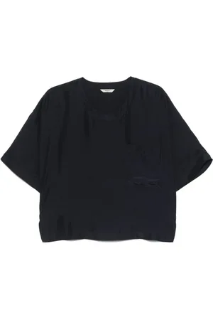 BARENA Tops, Dames, Blauw, S, Blauwe Top voor Vrouwen