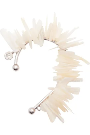 Courrèges Accessoires, Dames, Wit, ONE Size, Coral Pearl Earcuff