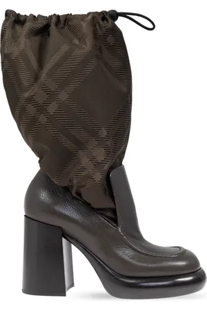 Burberry Schoenen, Dames, Groen, 36 EU, Leer, Hoge Hakken Laarzen