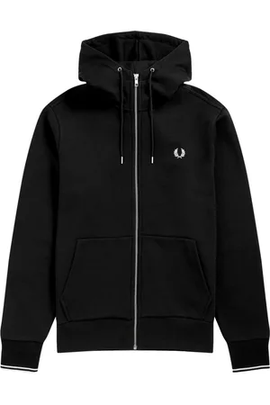 Fred Perry Sweatshirts & Hoodies, Heren, Zwart, S, Zip-Up Sweater J7356