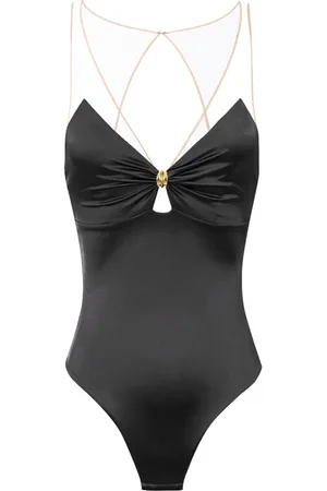 Elisabetta Franchi Tops, Dames, Zwart, XS, Tule, Zwarte Top met Tule Bandjes