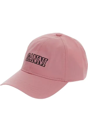 Ganni Accessoires, Dames, Roze, ONE Size, Katoen, Katoenen Hoed
