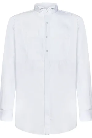 LARDINI Overhemden, Heren, Wit, 4Xl, Katoen, Katoenen overhemd met bloemknopen