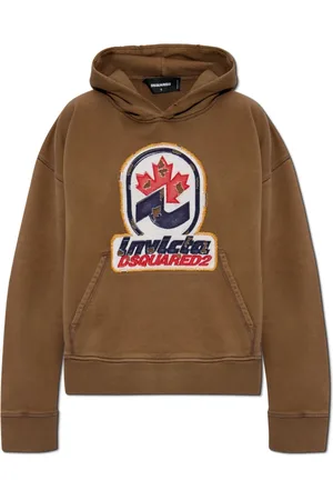 Dsquared2 Sweatshirts & Hoodies, Dames, Bruin, S, Katoen, Bruine Hoodie