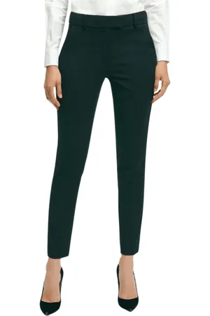 Brooks Brothers Broeken, Dames, Zwart, S, Wol, Zwarte Stretch Wollen Blend Smoking Broek