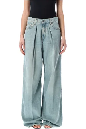 haikure Jeans, Dames, Blauw, W27, Katoen, Smaragd Lichtblauwe Volumineuze Jeans