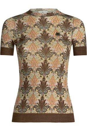 Etro Tops, Dames, Veelkleurig, 2Xs, Virgin Wool Sweater