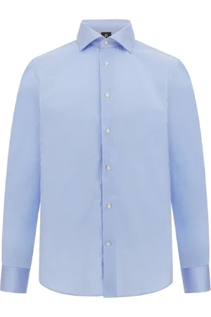Boggi Milano Overhemden, Heren, Blauw, 4Xl, Katoen, Ultimate Non-Iron Overhemd