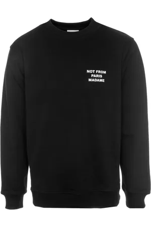Drôle de Monsieur Sweatshirts & Hoodies, Heren, Zwart, M, Katoen, Statement Print Sweatshirt