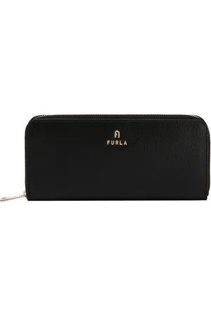 Furla Accessoires, Dames, Zwart, ONE Size, Leer, Camelia Zip Around XL Portemonnee