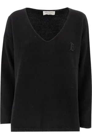 ERMANNO SCERVINO Truien, Dames, Zwart, S, Wol, V-hals Truien
