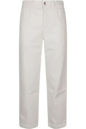 ELEVENTY Broeken, Dames, Wit, M, Katoen, Witte Katoenen Broek