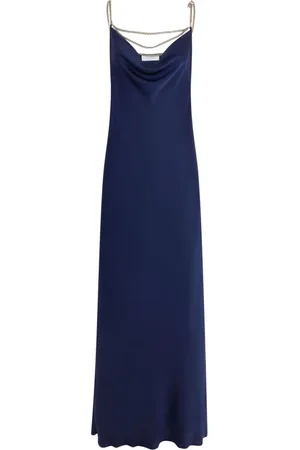 Paco rabanne Kleedjes, Dames, Blauw, M, Polyester, Blauwe Jurk voor Vrouwen
