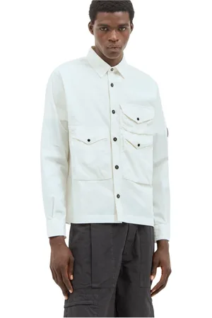 C.P. Company Jassen, Heren, Wit, S, Katoen, Cotton Gabardine Overshirt