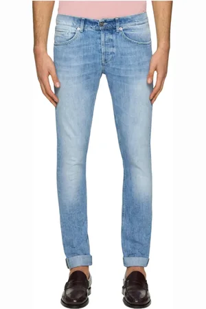 Dondup Jeans, Heren, Blauw, W36, Denim, Skinny Fit Lage Taille Denim Jeans