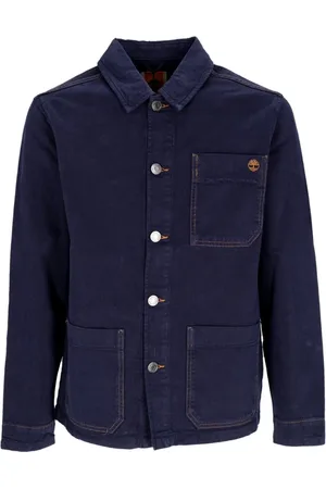 Timberland Jassen, Heren, Blauw, S, Katoen, Indigo Workwear Chore Jacket