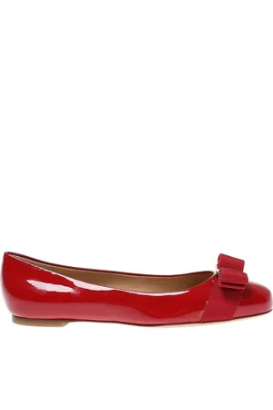 Salvatore Ferragamo Schoenen, Dames, Rood, 36 1/2 EU, Leer, Varina Ballerina`s