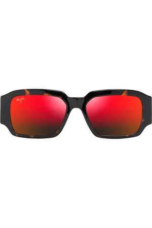 Maui Jim Accessoires, Dames, Zwart, ONE Size, Hawaii Lava Kupale Shiny Zonnebril