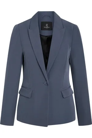 Bruuns Bazaar Jassen, Dames, Blauw, XS, Vintage Indigo Blazer Jacket