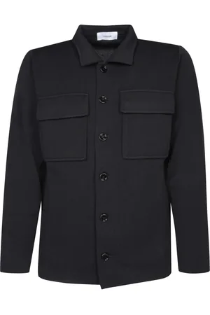 LARDINI Jassen, Heren, Zwart, L, Wol, Sovracamicia Jacket