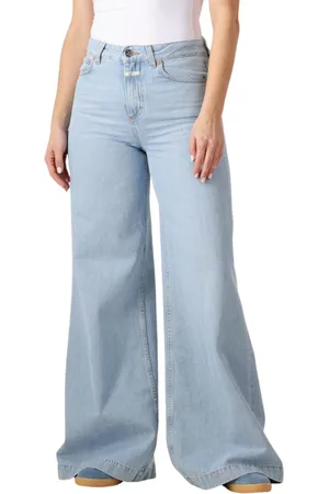 Closed Jeans, Dames, Blauw, 4XS L32, Katoen, Glow Up Wide Leg Jeans