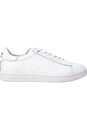 EA7 Schoenen, Heren, Wit, 36 2/3 EU, Polyester, Lace-up sneakers met 3 cm hak