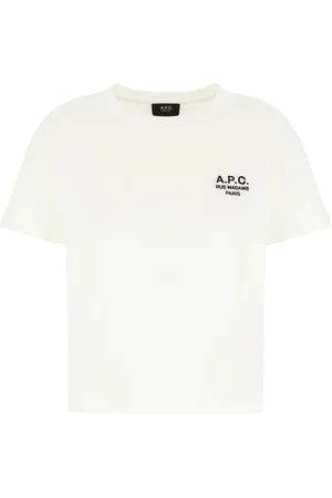 A.P.C. Tops, Dames, Wit, S, Katoen, Casual Katoenen T-Shirt