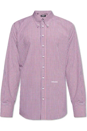 Dsquared2 Overhemden, Heren, Rood, XS, Katoen, Geruit overhemd