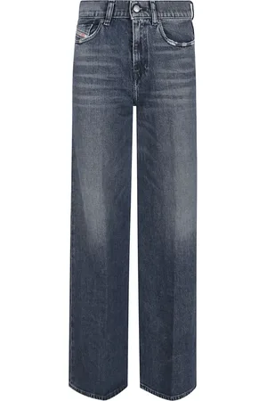 Diesel Jeans, Dames, Blauw, W28, Katoen, Wide Leg Jeans