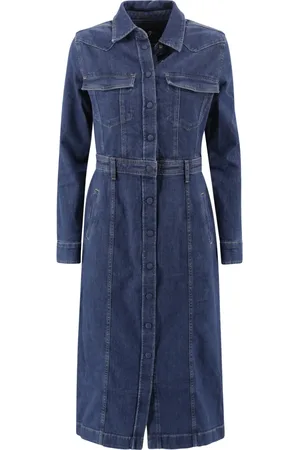 7 for all Mankind Kleedjes, Dames, Blauw, M, Denim, Denim Jurk Mia