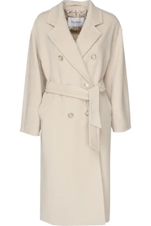 Max Mara Mantels, Dames, , S, Wol, Wollen Kasjmier Double-Breasted Jas