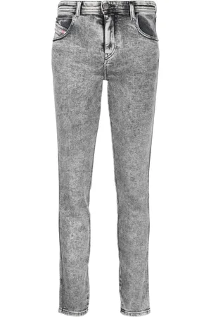Diesel Jeans, Dames, Zwart, W28 L32, Katoen, Casual Skinny Jeans