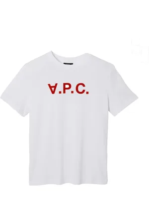 A.P.C. Tops, Heren, Wit, M, Katoen, Katoenen T-shirt