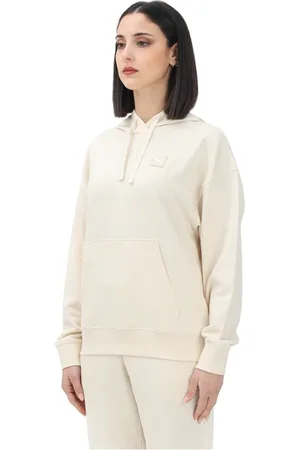 PUMA Sweatshirts & Hoodies, Dames, , M, Crème Hoodie Elevated Stijl